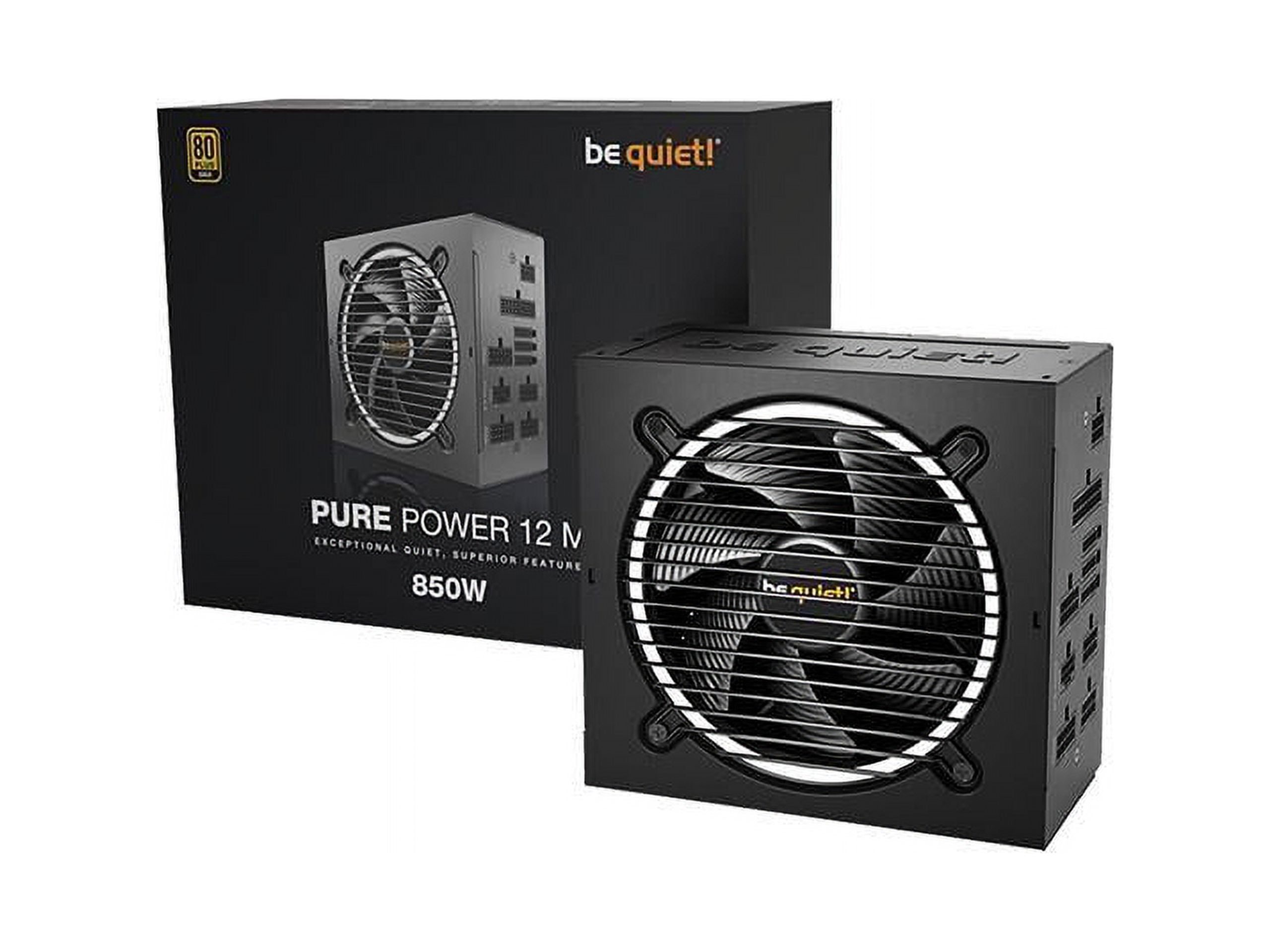 be quiet! Pure Power 12 M 850W ATX 3.1 / ATX 3.0 Power Supply | 80+ Gold Efficiency | PCIe 5.0 | 2 12V-rails | Overclocking GPU Support | Modular PSU | 10 Year Warranty