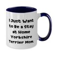 thumbnail image 2 of Yorkshire Terrier Dog Gifts For Dog Mom, I Just Want to Be a Stay at, Reusable Yorkshire Terrier Dog Two Tone 11oz Mug, Cup From Friends, 2 of 2