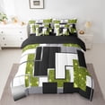 thumbnail image 2 of YST 7 Piece Abstract Geometric Comforter Set, Glitter Stars Sequins, Bed In A Bag, Queen, 2 of 5