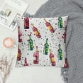 thumbnail image 2 of Throw Pillow Cover of Champagne Wine and Beer Painting Alcohol Drink Pillowcase Home Decorative Square Pillow Case Cushion Cover, 2 of 5