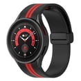 thumbnail image 2 of Correa de reloj de silicona para Samsung Galaxy Watch5/5 Pro/4/4 Classic (negro rojo) WDOplteas Para estrenar, 2 of 9