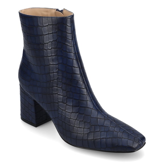 Journee Womens Haylinn Inside Zip Block Heel Booties, Widths Available