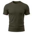 thumbnail image 2 of Breeze Shirts for Men Beer Belly Wearbreeze Short Sleeve Collared Textured Casual Golf Shirt Quick Dry Army Green L, 2 of 7