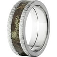 thumbnail image 2 of Max 1 Men's Camo Stainless Steel Ring with Tree Bark Edges and Deluxe Comfort Fit, 2 of 3