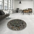 thumbnail image 4 of Ahgly Company Machine Washable Indoor Rectangle Transitional Charcoal Black Area Rugs, 5' x 7', 4 of 7