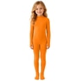thumbnail image 2 of Rggeeun Children Orange Full Body Jumpsuit Halloween Themed Neck Stretch Slim Fit for Halloween Play Sports Fashion One-Pieces,Orange,7-8 Years, 2 of 7