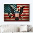 thumbnail image 2 of wall26 Canvas Print Wall Art Vintage Wood Grain American Flag Eagle Crest Star Symbol Cultural Historic Digital Art Modern Art Decorative Global Patriotic for Living Room, Bedroom, Office - 24x36, 2 of 5