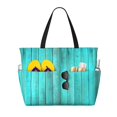 thumbnail image 1 of Easygdp Turquoise Wooden2 Bolsa de Viaje de Playa de Gran Capacidad, Bolsa Tote Perfecta para la Playa, Escapadas de Fin de Semana y Viajes, 1 of 7