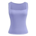 thumbnail image 3 of Glisme Tank Tops For Women Loose Fit Stylish Camisole Summer Sleeveless Tops Trend Purple Top, 3 of 4