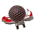 thumbnail image 1 of Marcadores de Pelotas de Golf de Primera con Clip Magnético para Gorra de Golf para Gorra de Golf Diseño de Patrón de Zapatillas Regalos para rojo Macarena Marcador de pelota de golf, 1 of 5