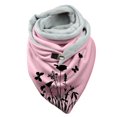 thumbnail image 1 of Women  Botanical Print Cotton Winter Warm Button Up Scarf, 1 of 3
