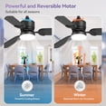 thumbnail image 6 of ALKAFY 2-Pack 42 inch Black Modern Ceiling Fan - 3-Blade Smart DC Motor, LED Light & Remote for Bedroom, Living Room, 6 of 9