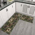 thumbnail image 5 of Kitchen Rugs and Mats Sets of 2,Western Texas Wildlife Retreat Kitchen Decoration Non-Slip Absorbent Mats for Sink Waterproof Runner Rug for Laundry Room,17x30+17x48inch, 5 of 6