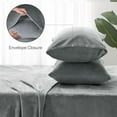 thumbnail image 5 of Fleece Sheets Queen Size Bed Set, Super Soft and Warm Fuzzy Plush Queen Sheet Set 4 Piece for Winter Gift & Decor , Includes 1 Deep Pocket Fitted Sheet, 1 Flat Sheet and 2 Pillowcases (Grey), 5 of 6