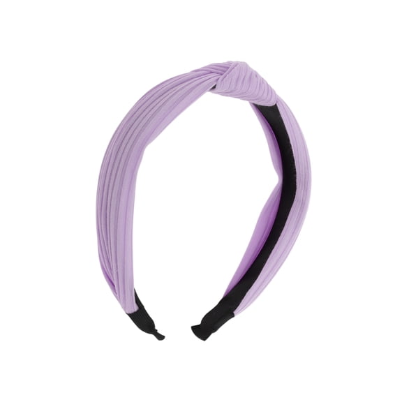 Vocoste Textured Cotton Knot Headband Soft Hairband for Women 1.3" Height Purple