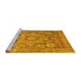 thumbnail image 2 of Ahgly Company Machine Washable Indoor Square Abstract Yellow Modern Area Rugs, 7' Square, 2 of 4