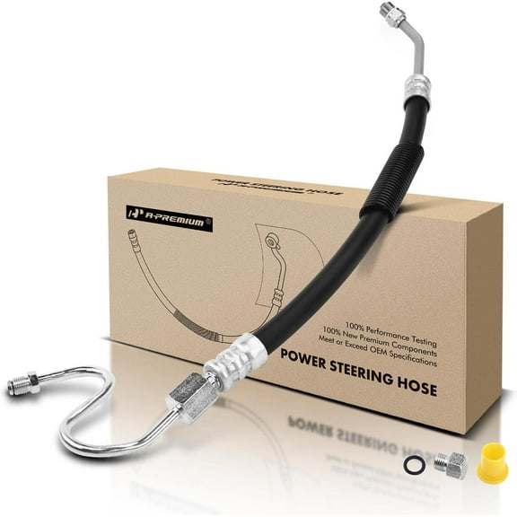 A-Premium Power Steering Hose Pressure Hose Line Assembly Compatible with Ford F-150 F-250 F-350 1990-1992 Bronco F-200 Pump To Gear/Rack Pinion