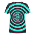 thumbnail image 4 of PNTUTB Men's Fashion Optical Illusion Print Casual Crew Neck Short Sleeve Summer Comfortable T Shirts, 4 of 6