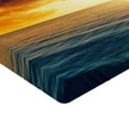 thumbnail image 2 of Ambesonne Ocean Fitted Sheet 2 Pcs Set, Majestic Sunset over Sea, Queen, Turquoise Orange Blue, 2 of 3