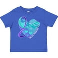 thumbnail image 3 of Inktastic Suicide Prevention Awareness Purple and Teal Heart Ribbon Boys or Girls Baby T-Shirt, 3 of 5