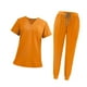thumbnail image 2 of Conjunto de uniforme exfoliante para mujer, ropa de trabajo, cuello en V transpirable y pantalones deportivos para tienda de mascotas Amarillo, 2 of 10
