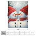 thumbnail image 4 of Pratyus Snowmen Flannel Throw Blanket for Couch Sofa Bed, Christmas Home Decor, Lightweight All Seasons Blanket 50x60in, 4 of 6