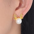 thumbnail image 2 of Fiudx Pendientes Navideños de Moda para Mujer Pendientes de Papá Noel, 2 of 2