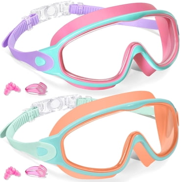 Greenpod 2 Pack Kids Swim Goggles for 3-15 UV Protection Anti-Fog Pool Water Swimming Goggles For Boys Girls Youth Toddler