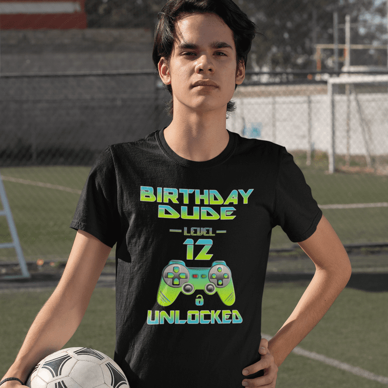 Level 12 Unlocked 12th Birthday 12 Year Old Boy Gifts Gamer T-Shirt