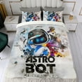 thumbnail image 4 of Astro Bot Conjunto de sábanas temático, trío de piezas, cómodo y amigable con la piel, diseño único, regalo de decoración para el hogar para familiares, amigos y fans,173cm *218cm, 4 of 6