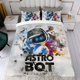 thumbnail image 4 of Astro Bot Conjunto de sábanas temático, trío de piezas, cómodo y amigable con la piel, diseño único, regalo de decoración para el hogar para familiares, amigos y fans,135cm *200cm, 4 of 6