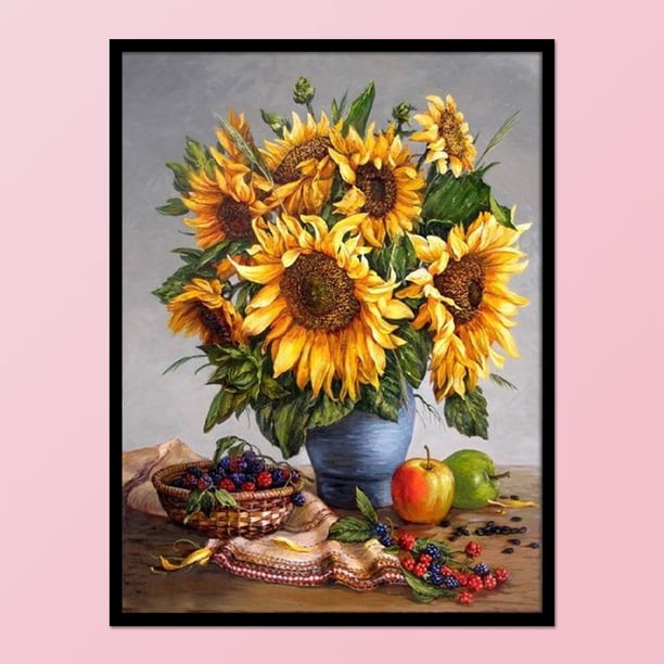 Cuadros Decorativos Punto de cruz completo 11CT Hilo de algodón DIY Impreso Girasol Bordado Kits Decoración Ndcxsfigh Nuevos Originales