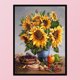 thumbnail image 1 of Cuadros Decorativos Punto de cruz completo 11CT Hilo de algodón DIY Impreso Girasol Bordado Kits Decoración Ndcxsfigh Nuevos Originales, 1 of 1