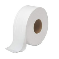 LeCeleBee 6100B 3.5 in. x 1000 ft. JRT Septic Safe 2-Ply Bath Tissue - Jumbo, White (12/Carton)