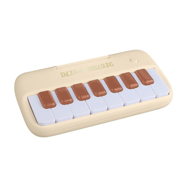 Juguetes para piscina, mini piano electrónico portátil de 15 teclas con luz de colores para niños, juguete interactivo para padres e hijos, instrumento musical infantil, regalo para cumpleaños o vacac