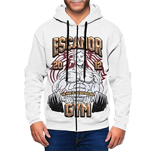Anime Seven Deadly Sins Escanor Full Zip Hooded Boys Fashion