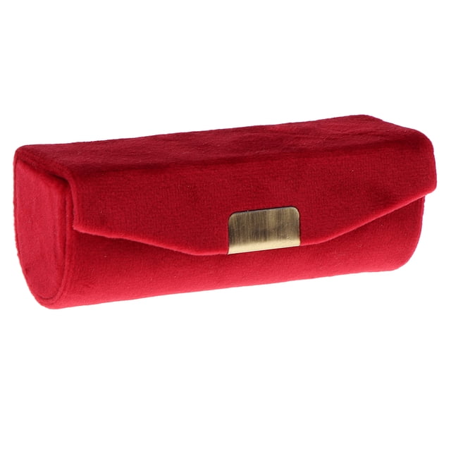 lionlar Boîte de Brillant à Lèvres en Velours, Étui de Rangement pour Rouges à Lèvres avec Miroir pour Grenat