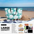 thumbnail image 5 of Wukai Vintage Floral Print Zipper Bag,large Beach Tote Bag,Waterproof Sandproof Bag,Grocery and Picnic Tote Travel Bag, 5 of 5