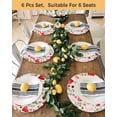 thumbnail image 4 of 15 Inch Round Placemats Set of 6, Valentines Non Slip Heat Insulation PP Table Mats, Pink Red Love Heart Green Botanical Spring Washable Place Mats for Kitchen Dining Party Table Decor, 4 of 7