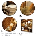 thumbnail image 3 of Designart "Metallic Oasis Golden Toilet Elegance I" Bath & Laundry Floater Framed Canvas Print, 3 of 7