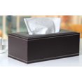 thumbnail image 3 of Funda para caja de pañuelos con base magnética, dispensador de servilletas de piel sintética moderno e impermeable para el hogar, la oficina y el coche, color marrón atigrado, tamaño grande, diseño, 3 of 8