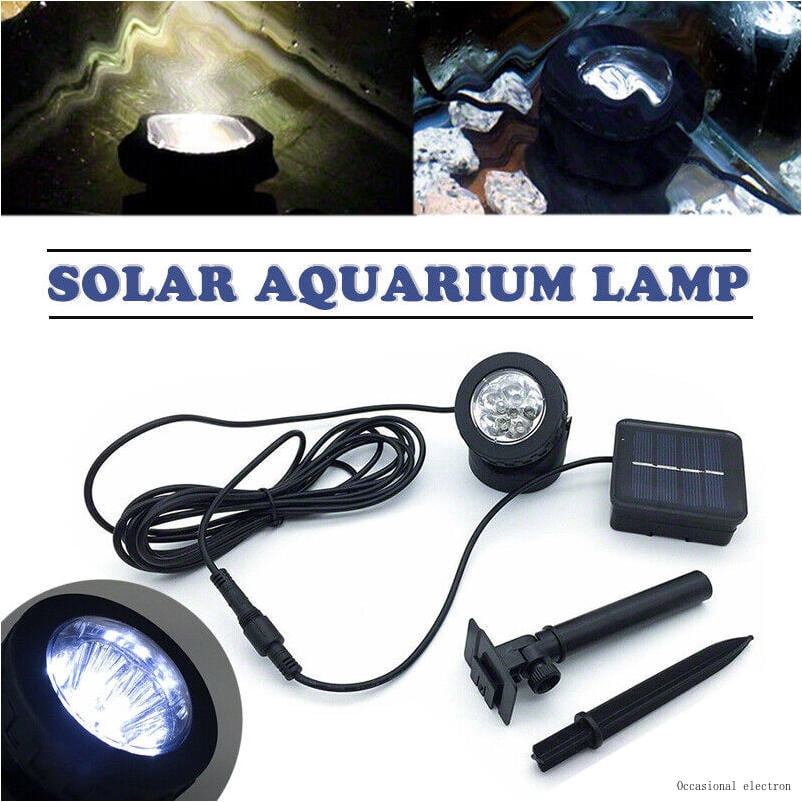Solar Spotlight Underwater Projection 6 LED Lights Outdoor Garden Pond