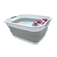 thumbnail image 5 of SAMMART Cesta plegable de plástico para la colada de 41 L (10,8 galones), contenedor de almacenamiento/organizador plegable, bañera de lavado portátil, cesta para ahorrar espacio, capacidad de agua: 3, 5 of 5