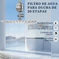 thumbnail image 2 of Regadera para Baño con Filtro, 10" Combo de Cabezal de Ducha de Lluvia de Alta Presión con Ducha de Mano, 2 Cartuchos Filtro Reemplazables, Manguera de 1,5 Metros y Todos Los Accesorios, Plata, 2 of 8