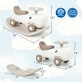thumbnail image 2 of Infans Convertible Rocking Horse & Sliding Car w/ Detachable Balance Board White, 2 of 5