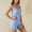 Blue, variant on Women's Solid Color Summer Suspender Shorts With Lace Casual Home Pajamas And Pajama Pants Set Bridal Getting Ready Outfit Pajama Button Shirts for Women Women Pajamas Set Tall Sweatshirt And Pants