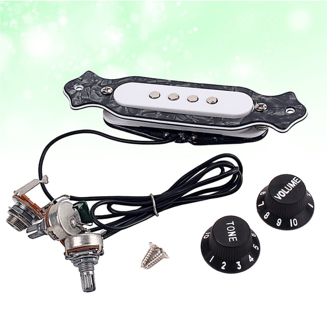 CATIEBYE Soundhole Pickup Negro Para Guitarra Acústica Y Eléctrica Con Perillas De Volumen Y Tono