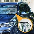 thumbnail image 3 of ALAZA Winter Christmas Snowflake Windshield Sun Shade Car Foldable Sun Visor Block UV Rays Protector 55"x27.6", 3 of 8