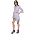 thumbnail image 2 of Moomaya Bathrobes For Women Wrap Printed Ruffle Style Bride Getting Ready Dress, 2 of 5