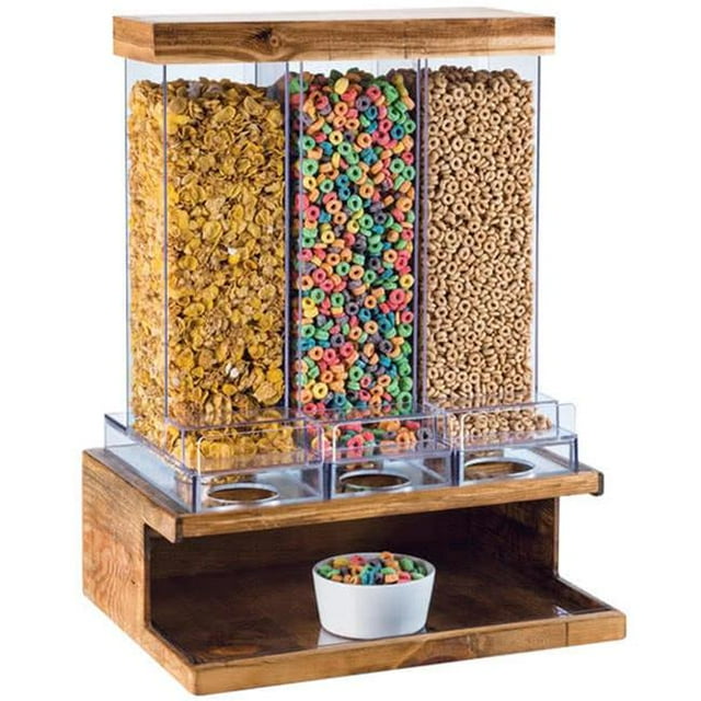 Cal Mil 3434-99 Madera Cereal Dispenser 3-Section - Brown